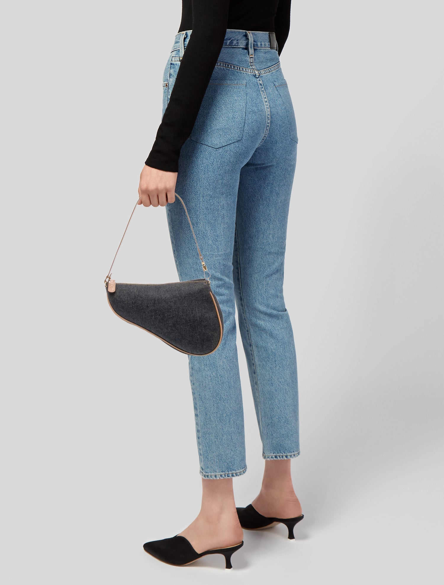 Christian Dior Denim Saddle Pochette Vintage