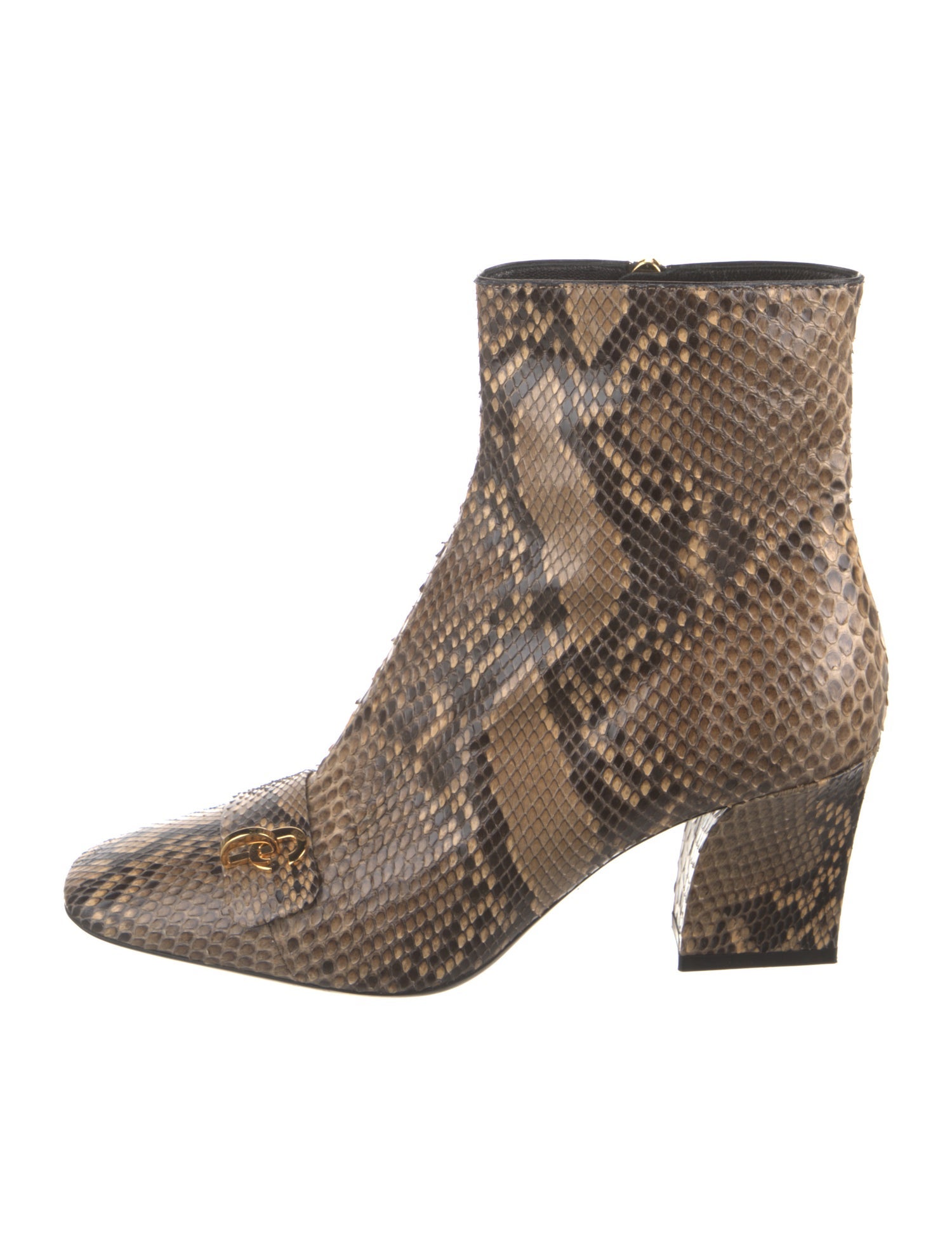 Christian Dior Snakeskin Animal Print Lace-Up Boots