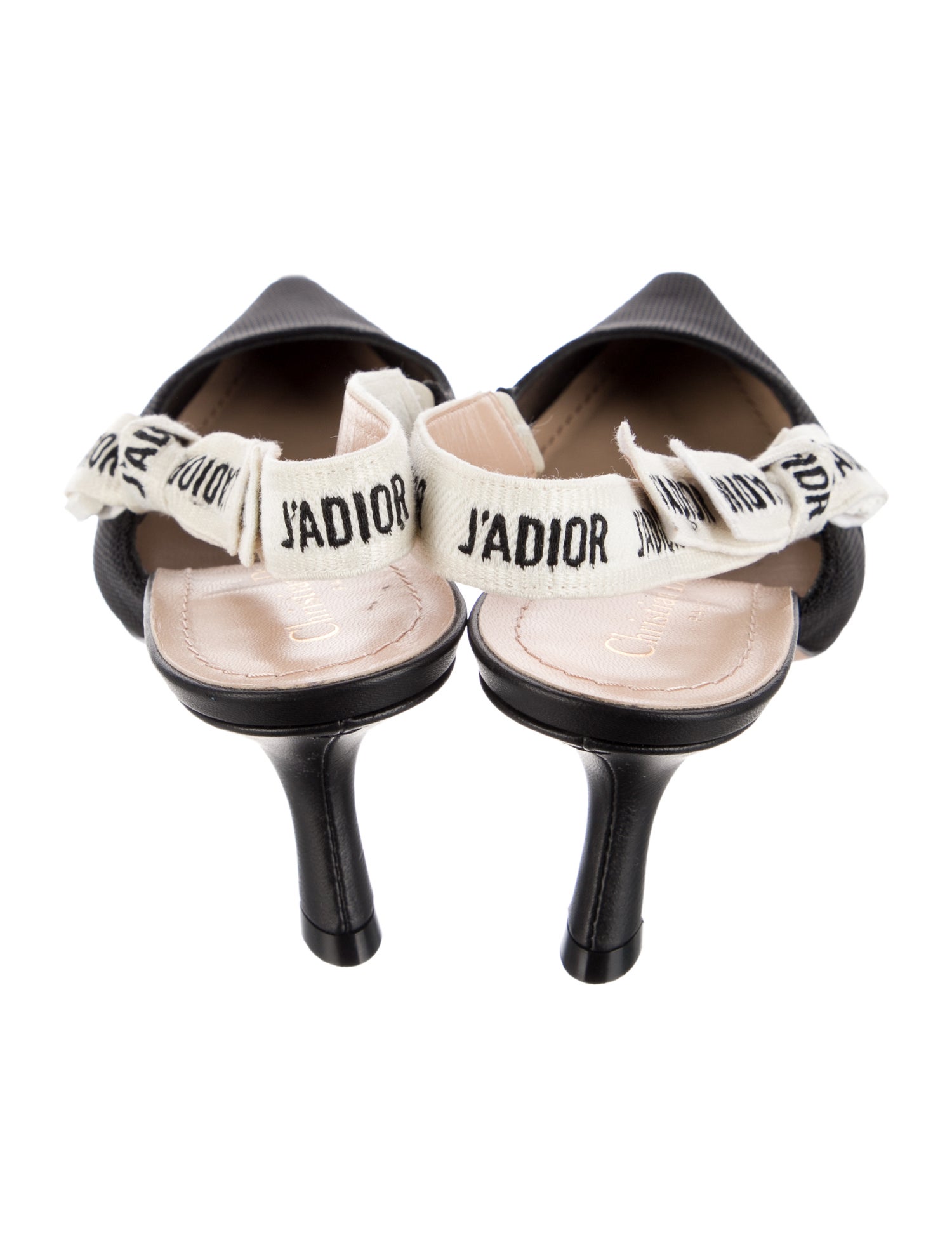 Christian Dior Canvas Printed Slingback Pumps