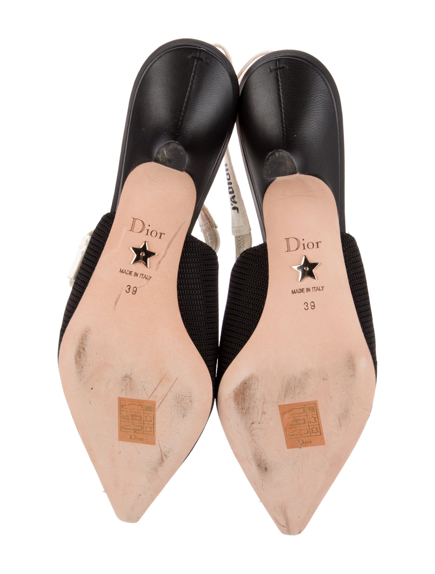 Christian Dior Canvas Printed Slingback Pumps