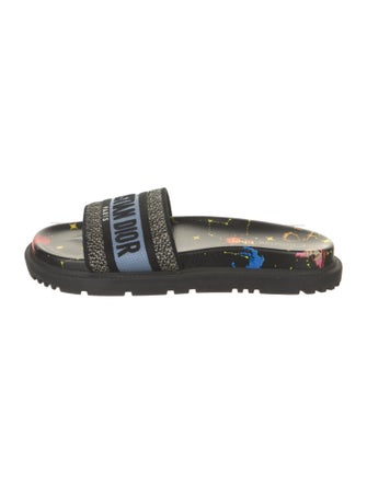 Christian Dior Canvas Printed Slides