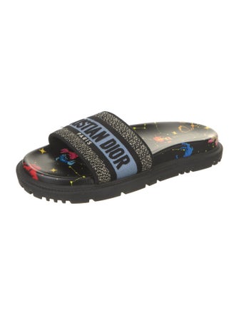 Christian Dior Canvas Printed Slides