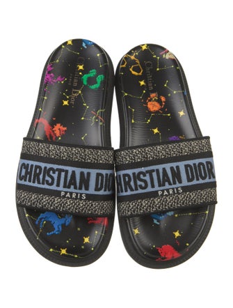 Christian Dior Canvas Printed Slides