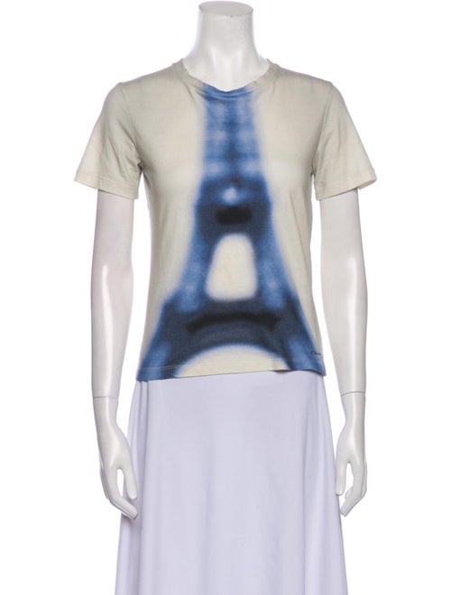 Christian Dior Tie-Dye Print Crew Neck T-Shirt