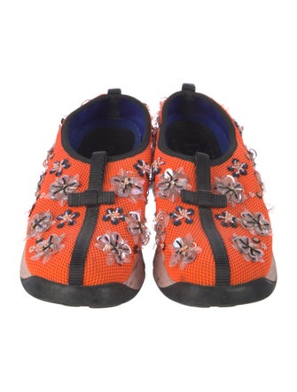 Christian Dior Mesh Sequin Embellishments Sneakers