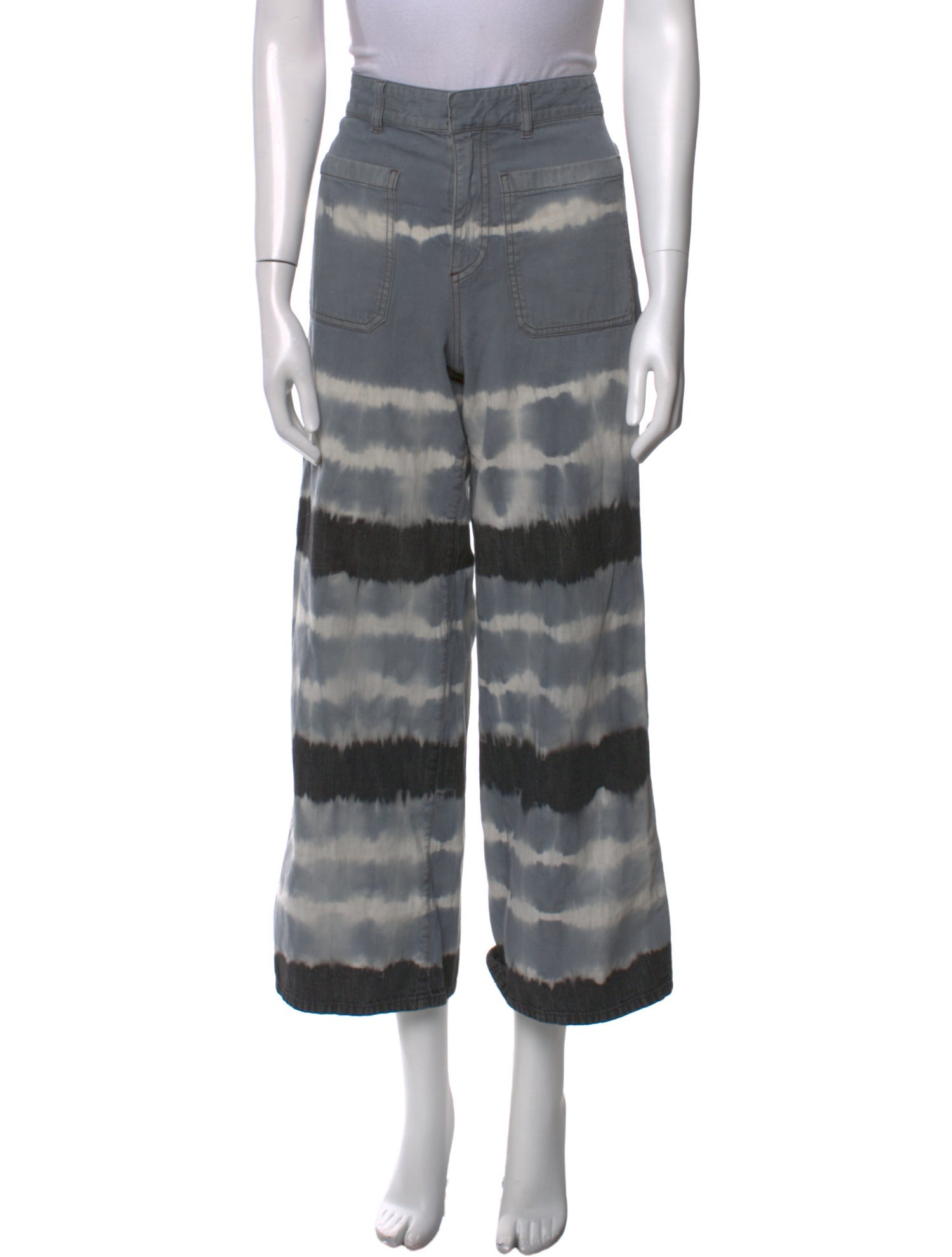 Christian Dior Tie-Dye Print Wide Leg Pants