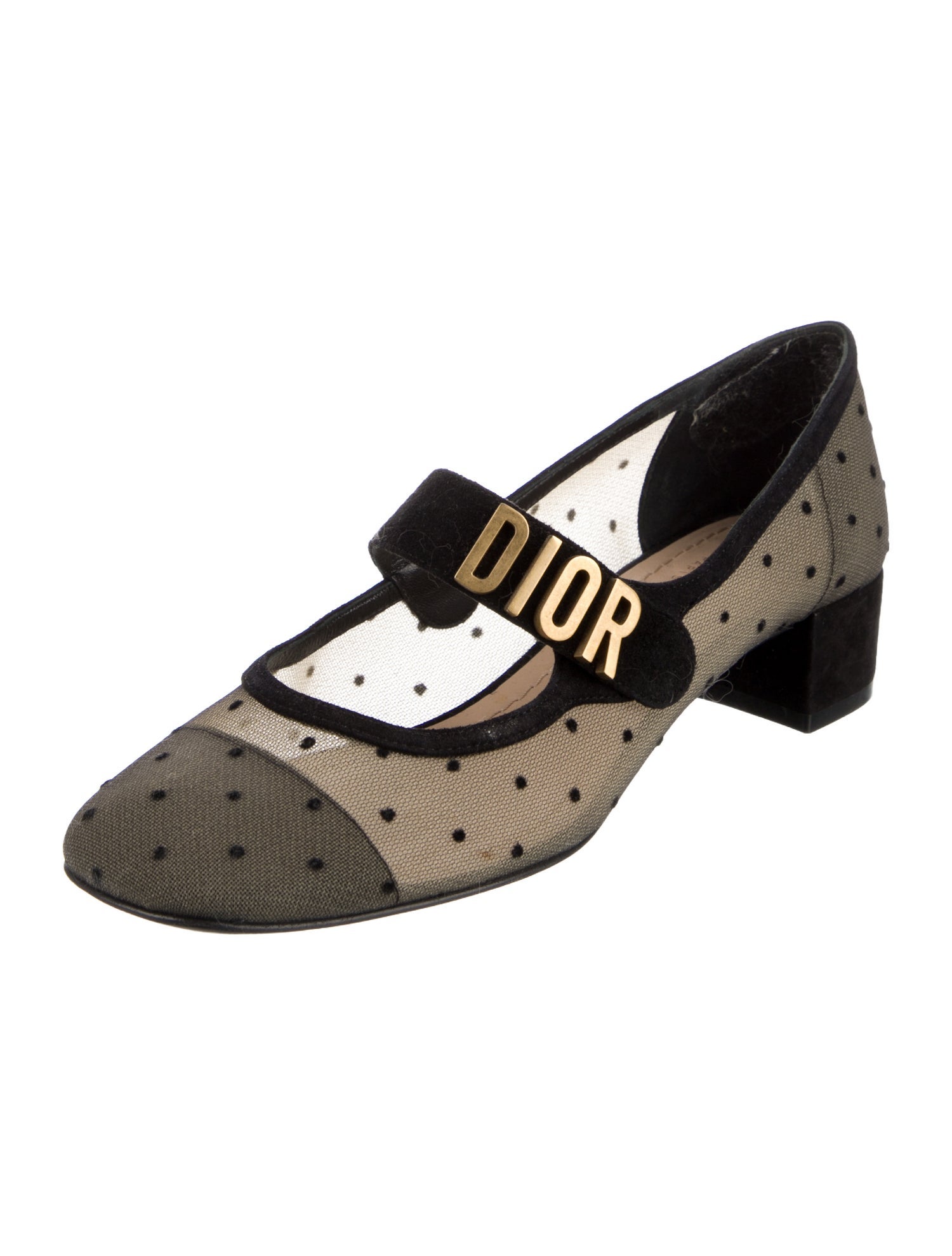 Christian Dior Mesh Graphic Print Pumps