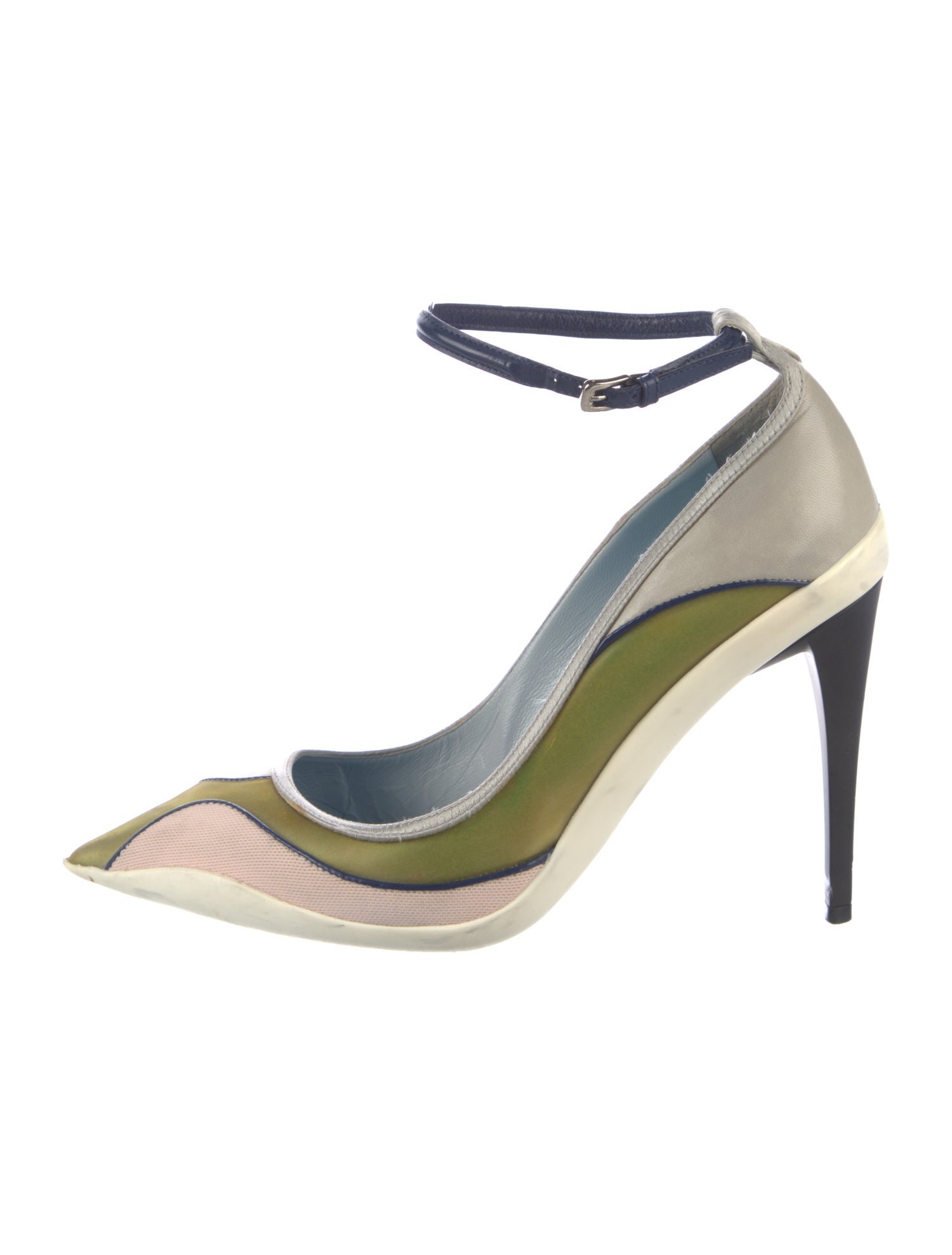 Christian Dior Canvas Colorblock Pattern Pumps