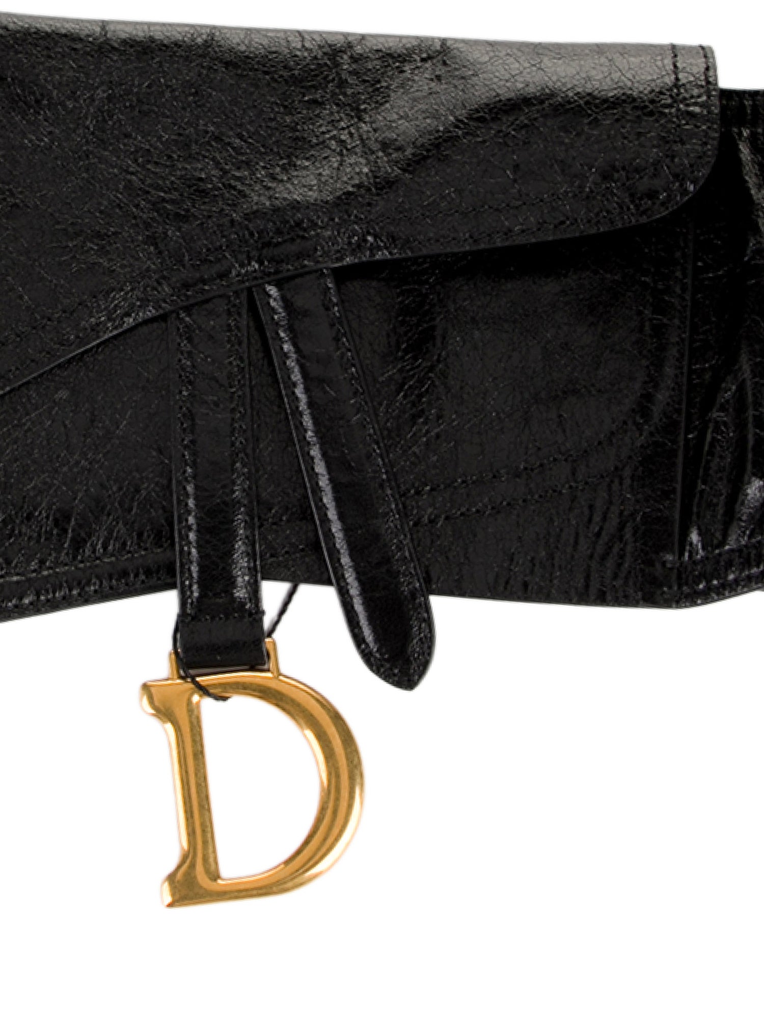 Christian Dior Wide Patent Leather Waist Belt
