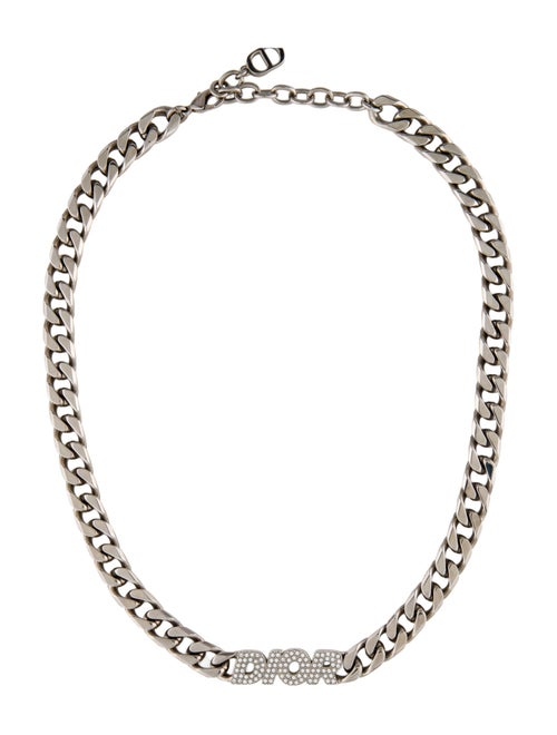 Christian Dior Crystal Italic Chain Necklace