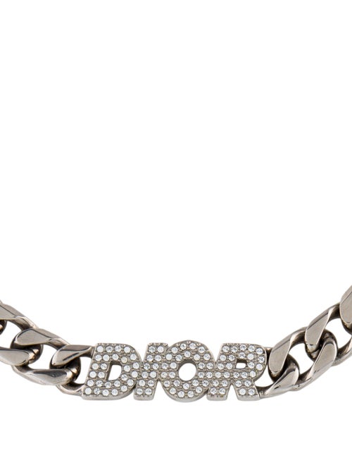 Christian Dior Crystal Italic Chain Necklace