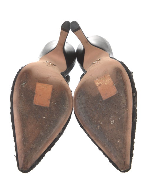 Christian Dior Mesh Embroidered Accent Slingback Pumps