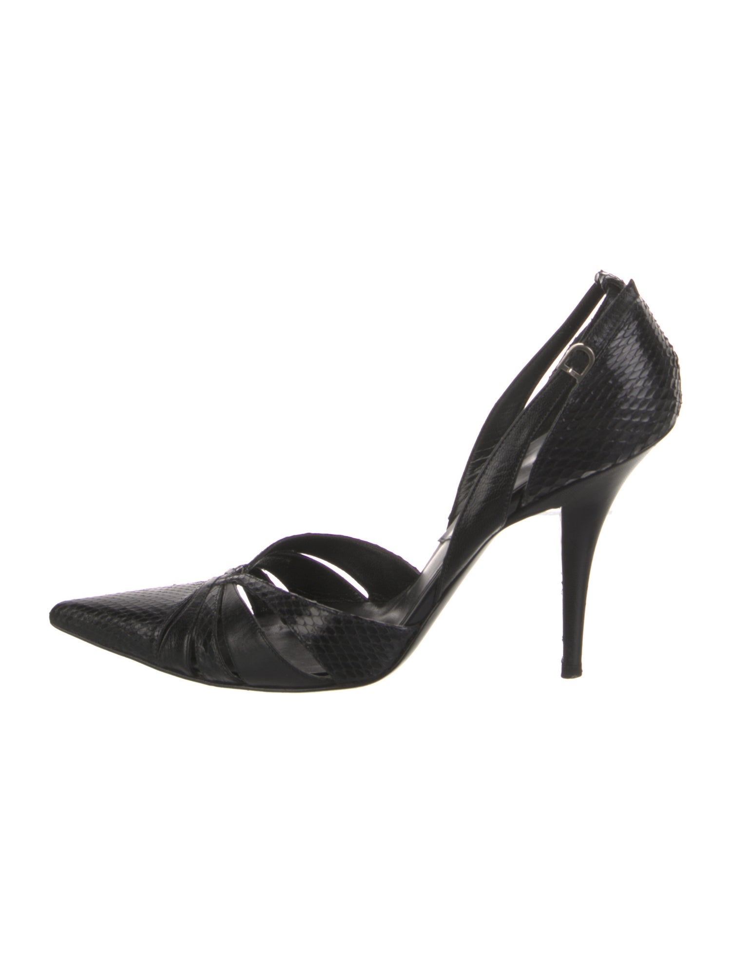 Christian Dior Vintage Snakeskin D'Orsay Pumps