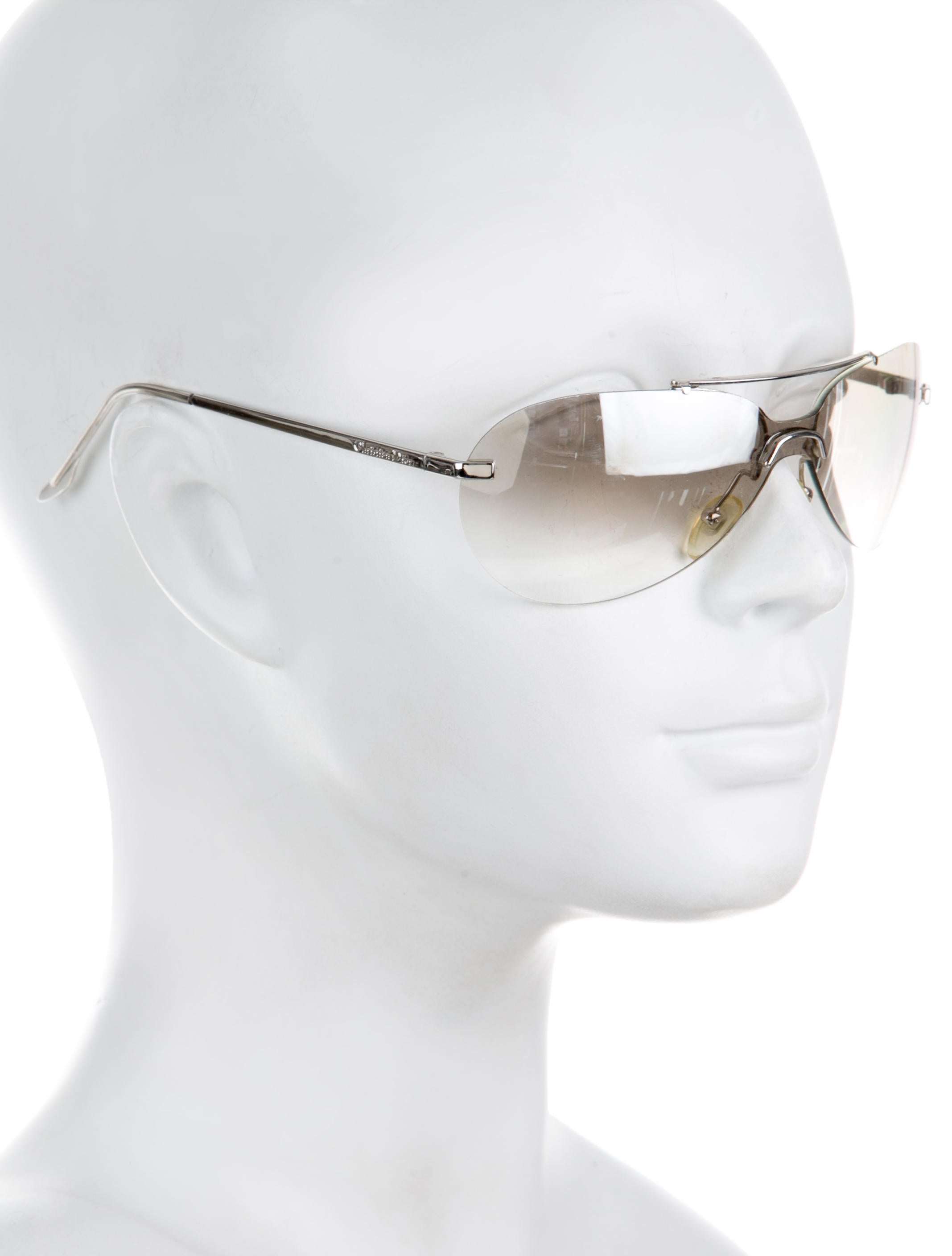 Christian Dior Mini Aviator Sunglasses - Silver Sunglasses