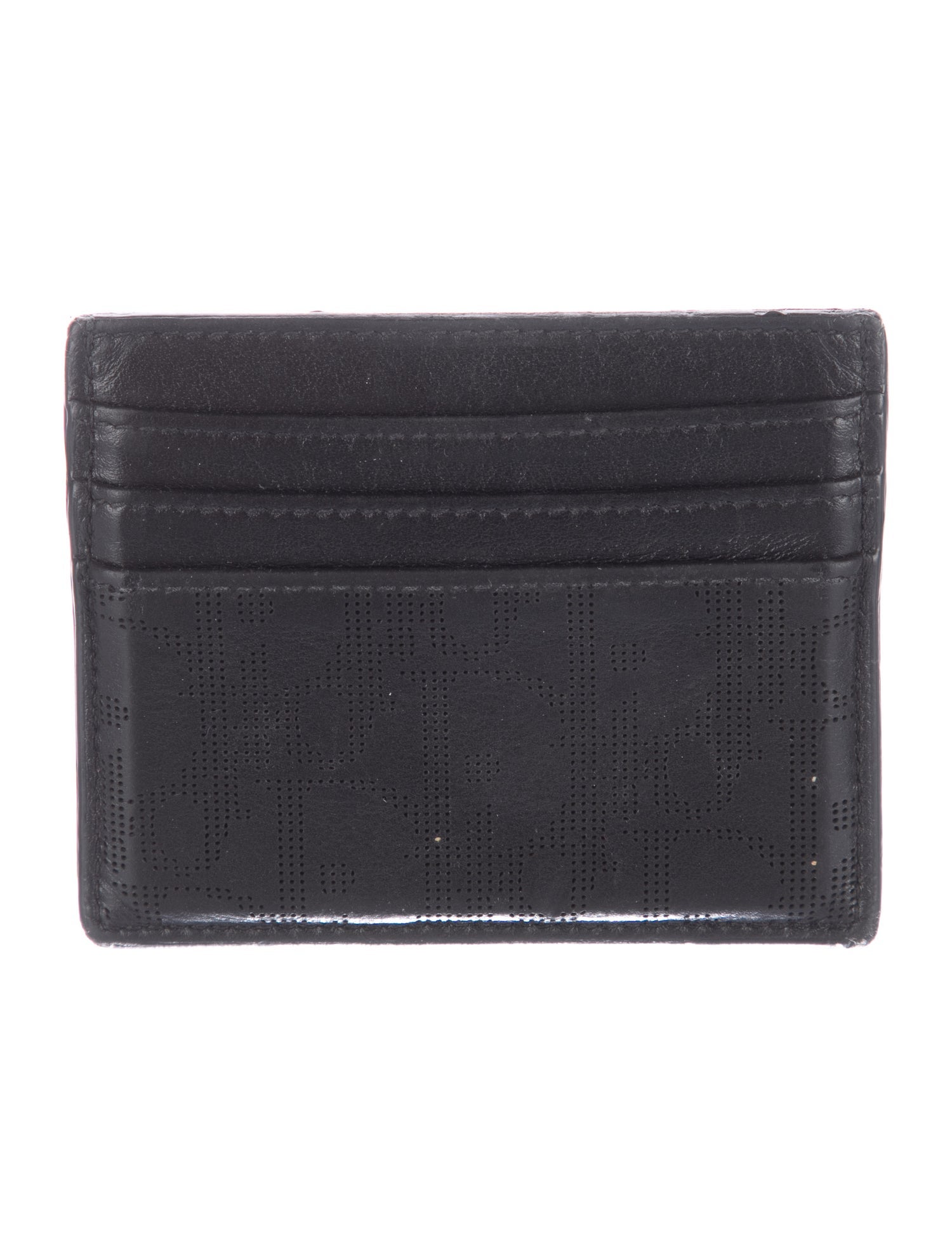 DIOR MEN Oblique Jacquard Leather Card Holder