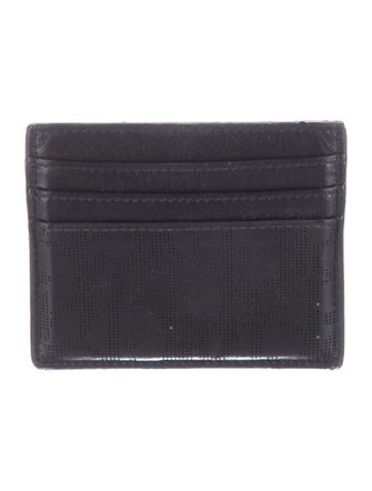 DIOR MEN Oblique Jacquard Leather Card Holder