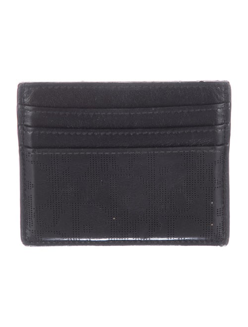 DIOR MEN Oblique Jacquard Leather Card Holder