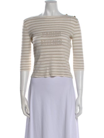 Christian Dior Linen Striped Crop Top