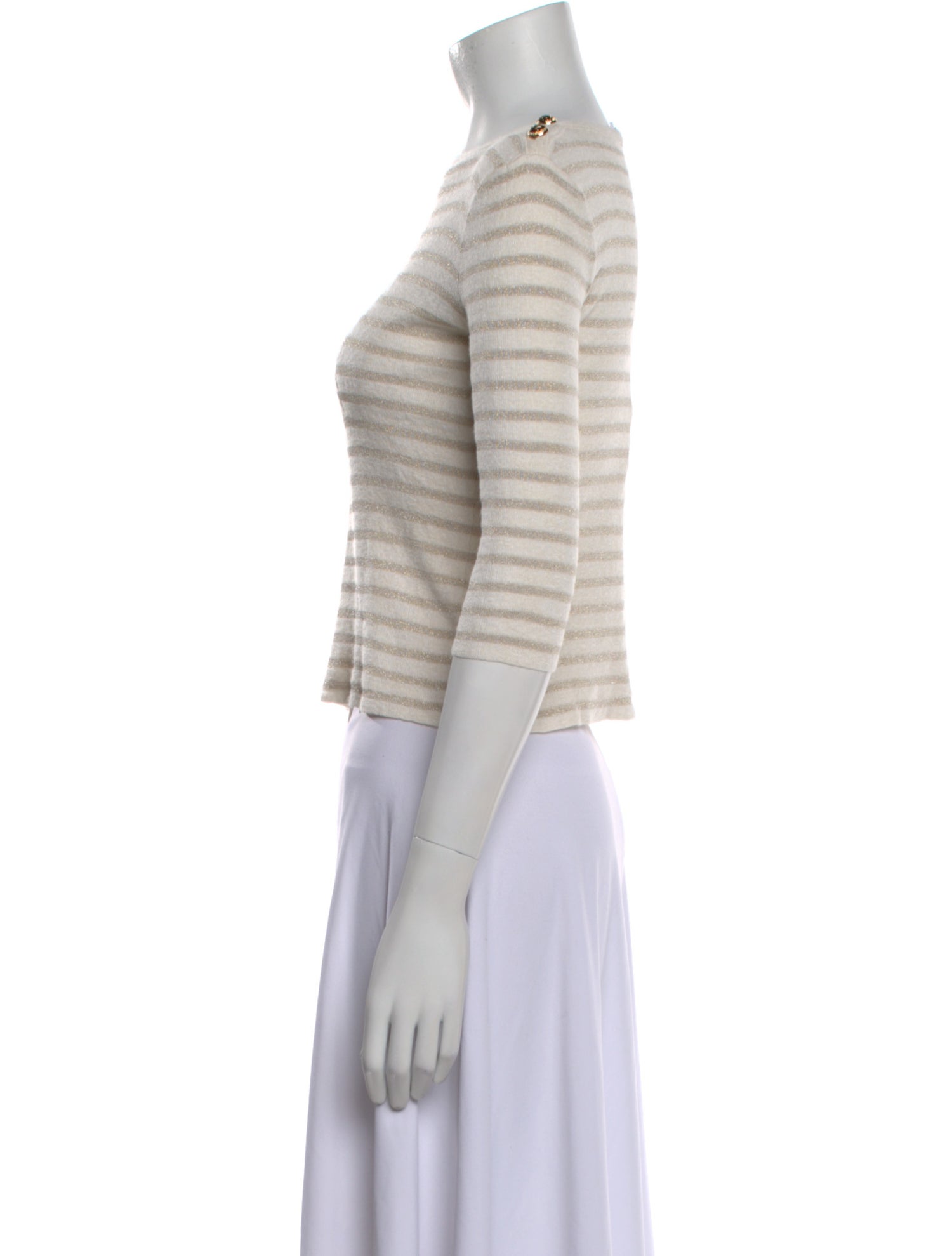 Christian Dior Linen Striped Crop Top