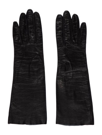 Christian Dior Solid Leather Gloves
