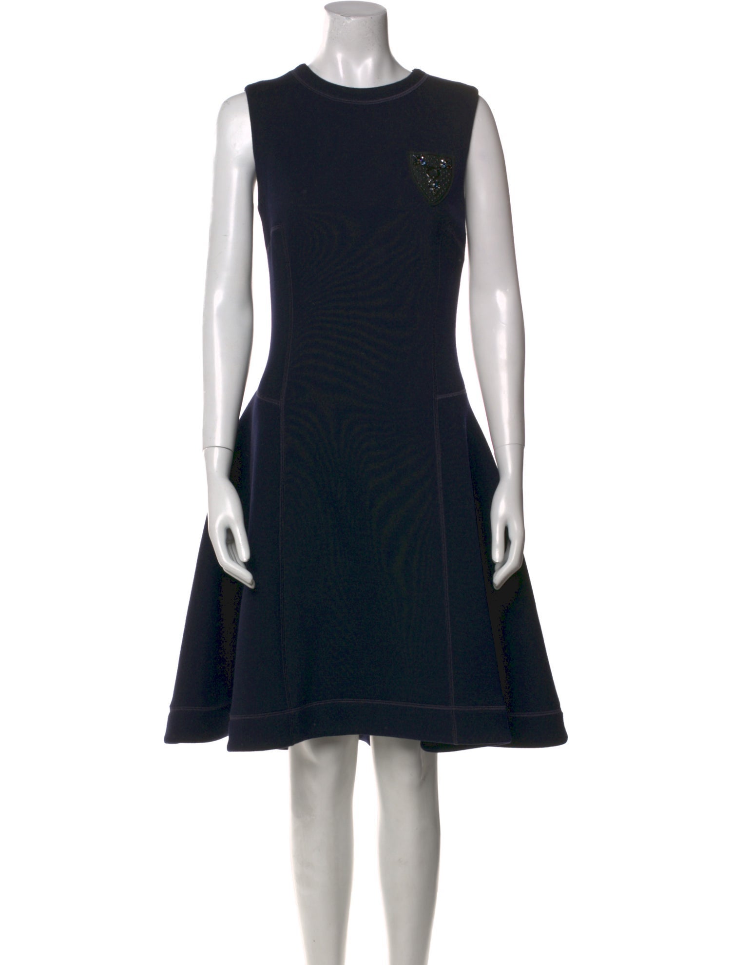 Christian Dior Virgin Wool Knee-Length Dress