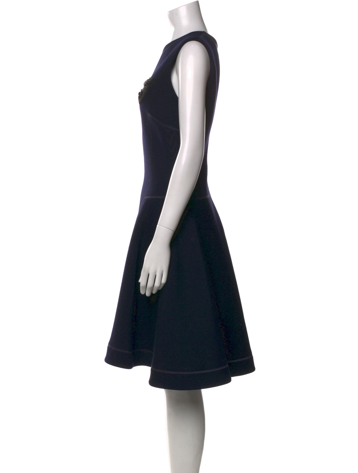 Christian Dior Virgin Wool Knee-Length Dress