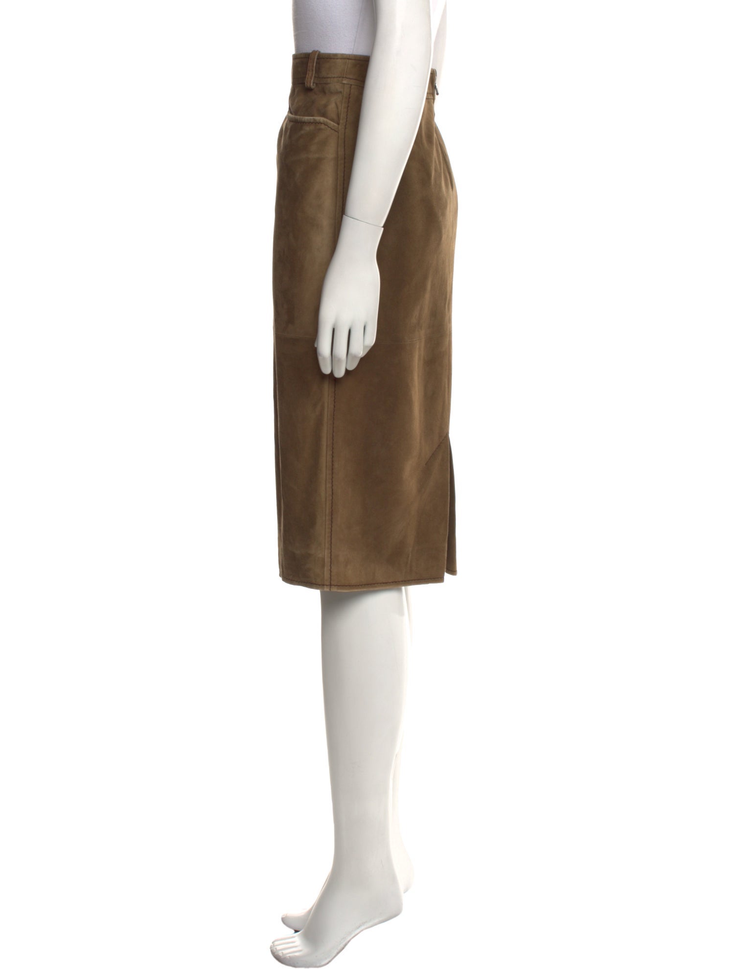 Christian Dior Goat Leather Knee-Length Skirt