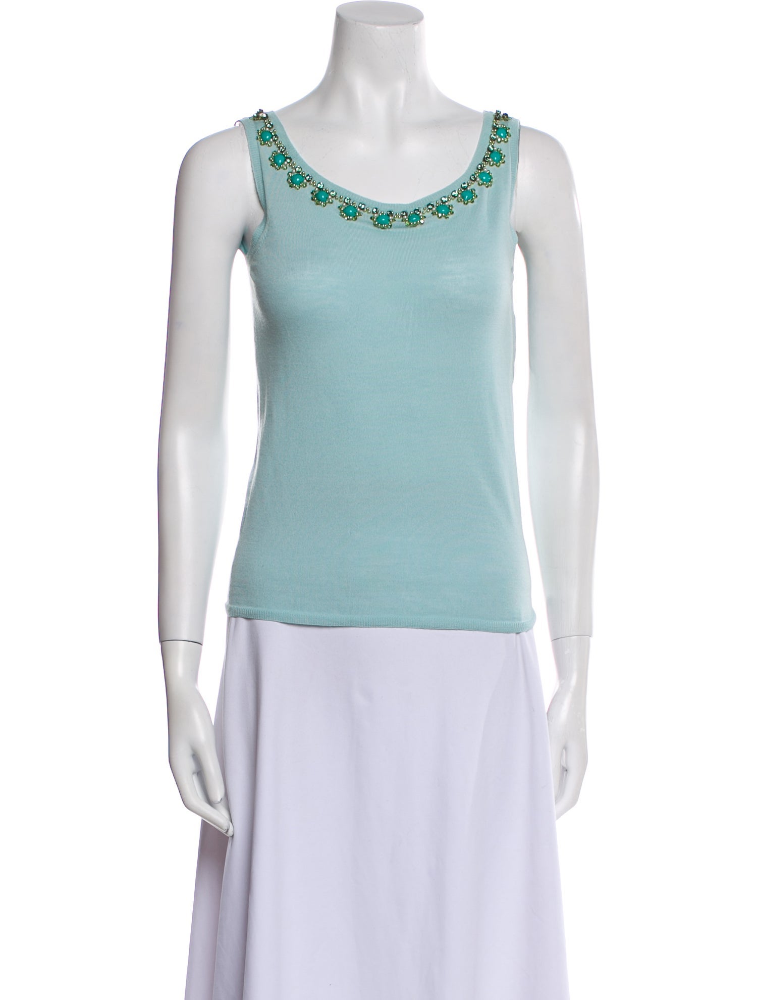 Christian Dior Wool Scoop Neck Top