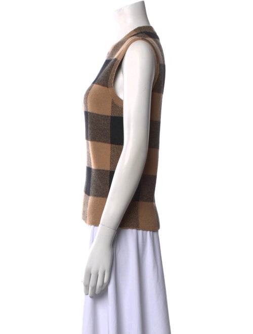Christian Dior Cashmere Plaid Print Sweater