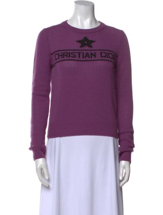 Christian Dior Cashmere Graphic Print Sweater