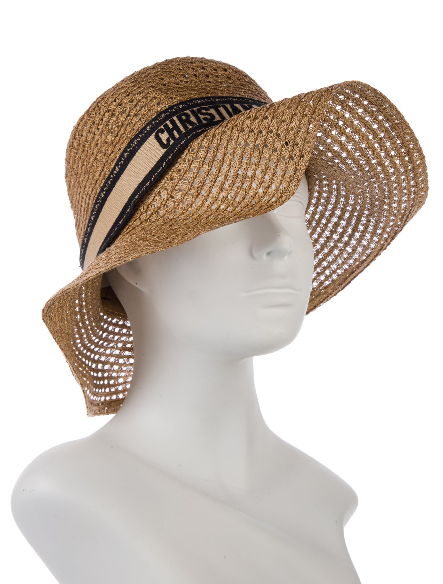 Christian Dior Paper Embroidered Wide Brim Sun Hat