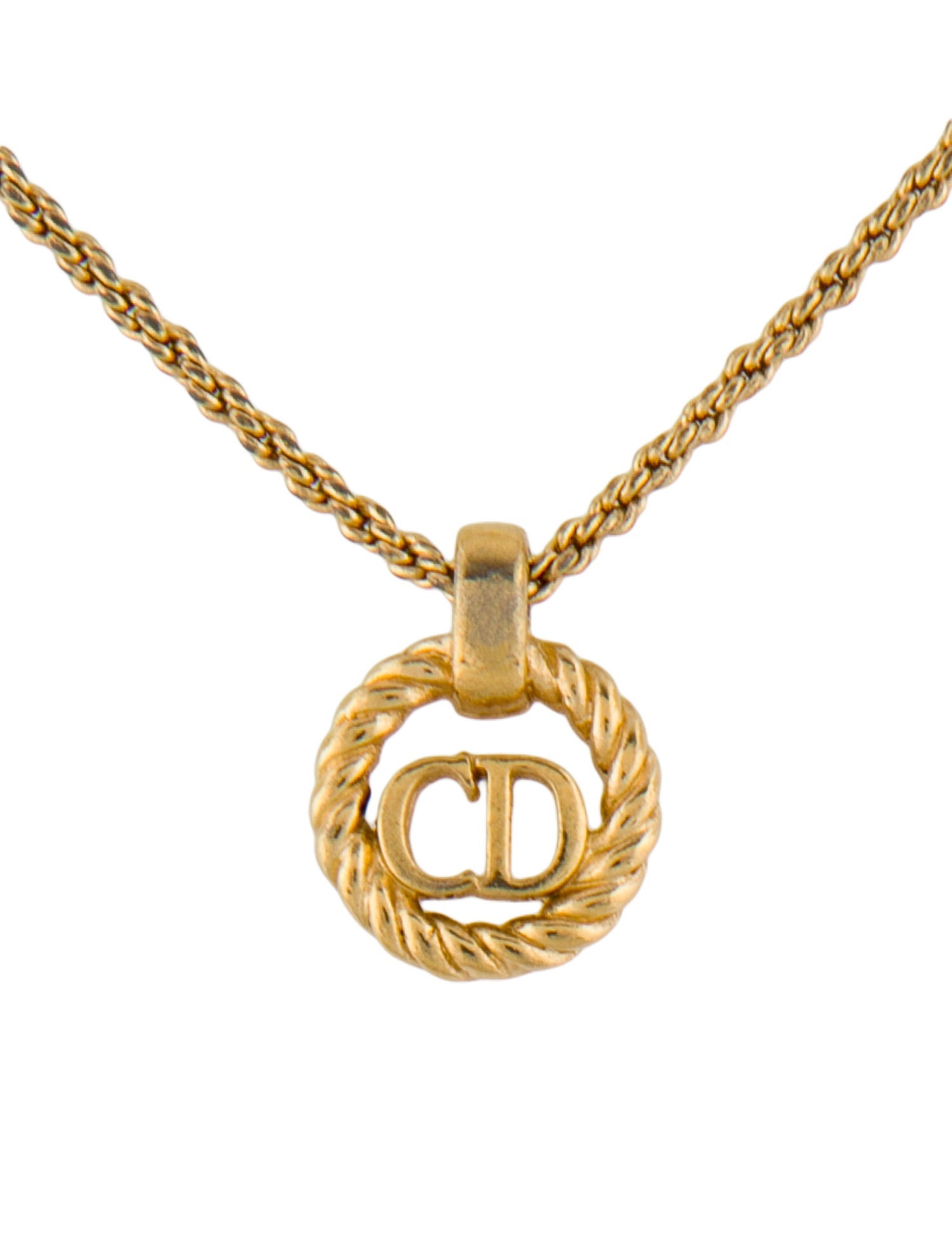Christian Dior Vintage CD Pendant Necklace