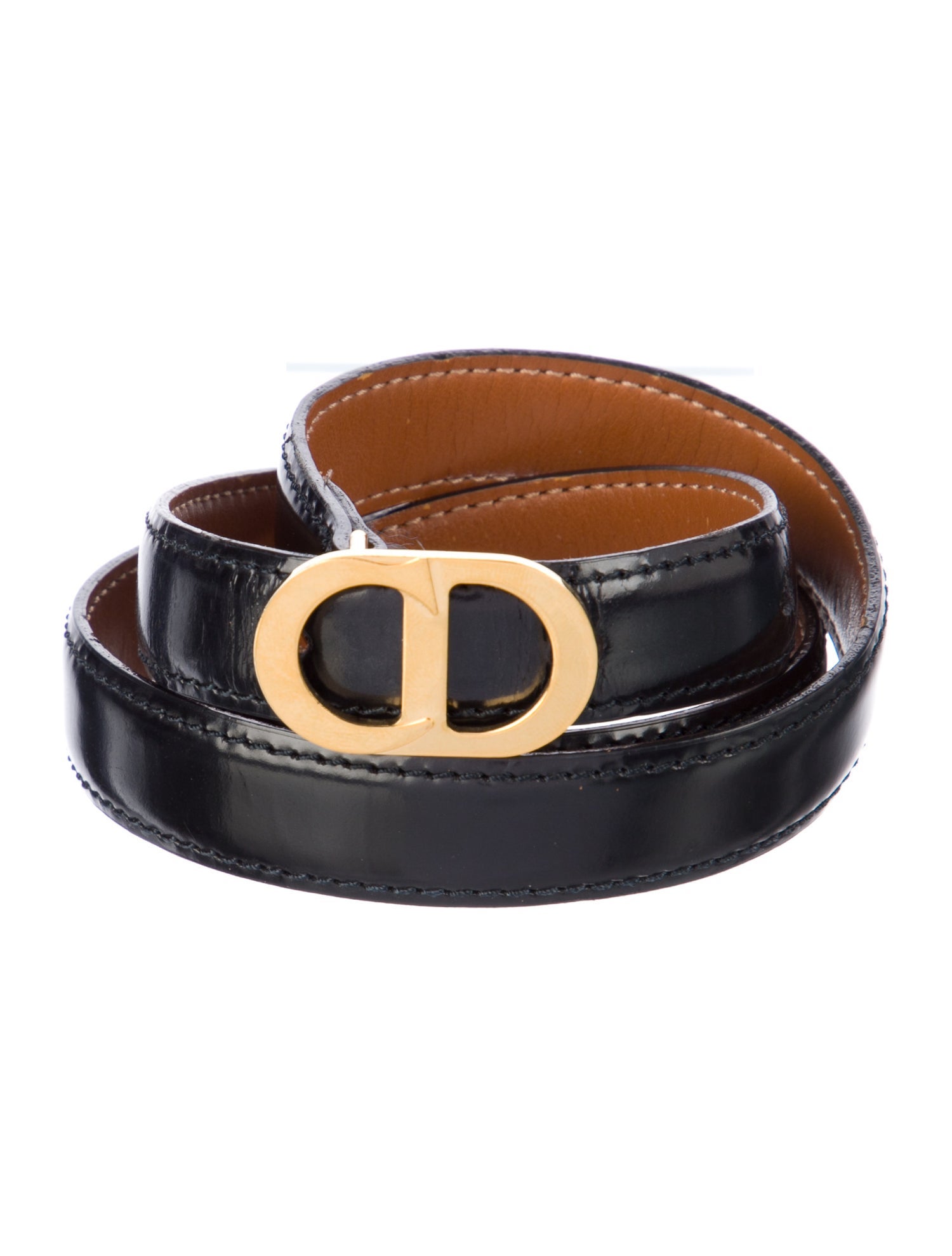 Christian Dior Late 1970's - Early 1980's Skinny Belt