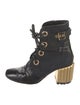 Christian Dior Canvas Lace-Up Boots