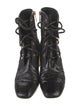 Christian Dior Canvas Lace-Up Boots