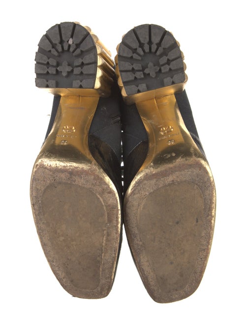 Christian Dior Canvas Lace-Up Boots