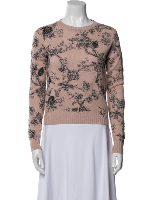 Christian Dior Cashmere Floral Print Sweater