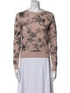 Christian Dior Cashmere Floral Print Sweater