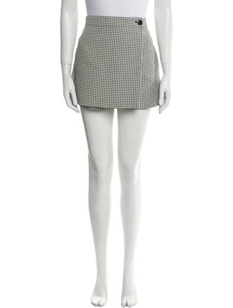 Christian Dior Houndstooth Print Mini Shorts