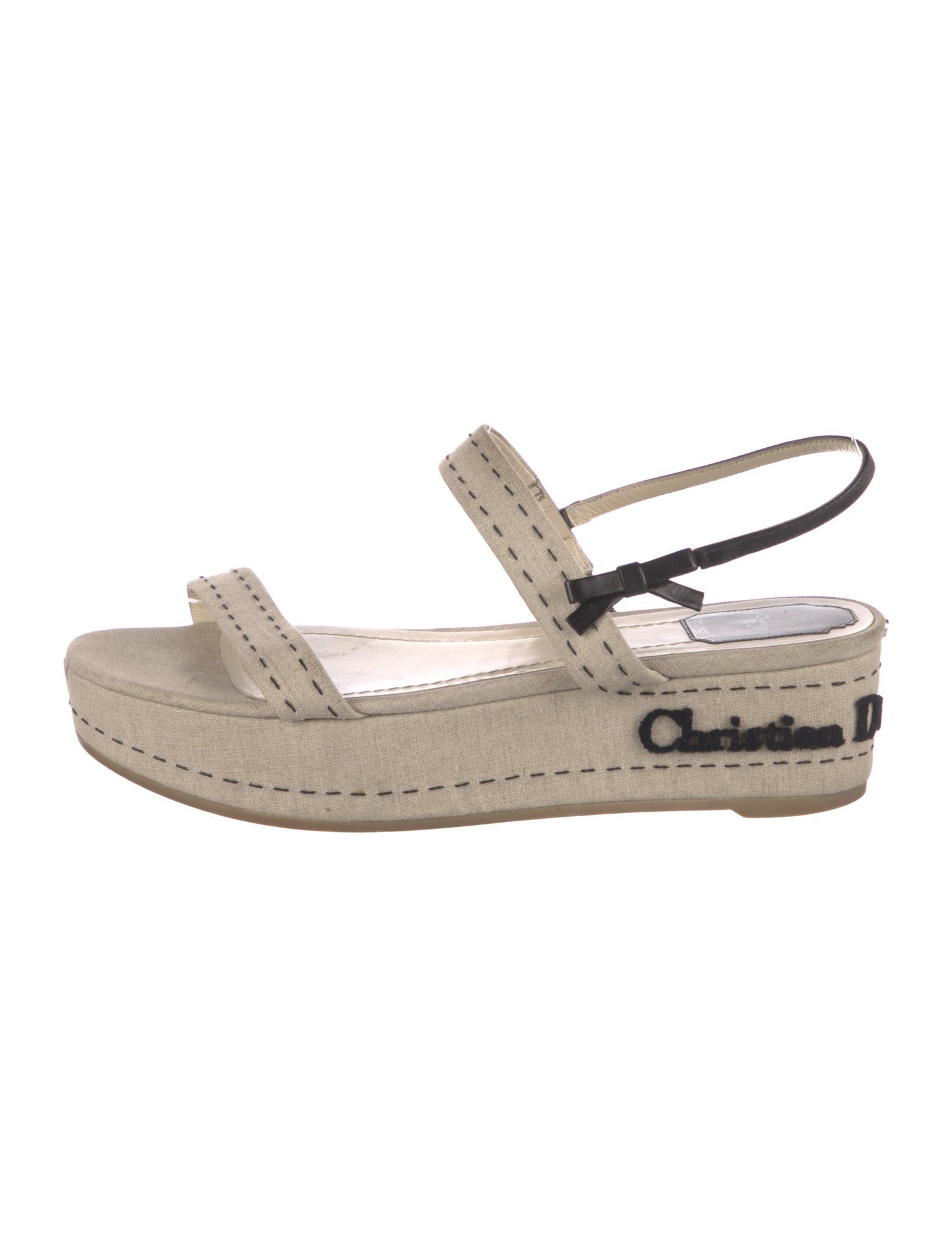 Christian Dior Canvas Striped Espadrilles