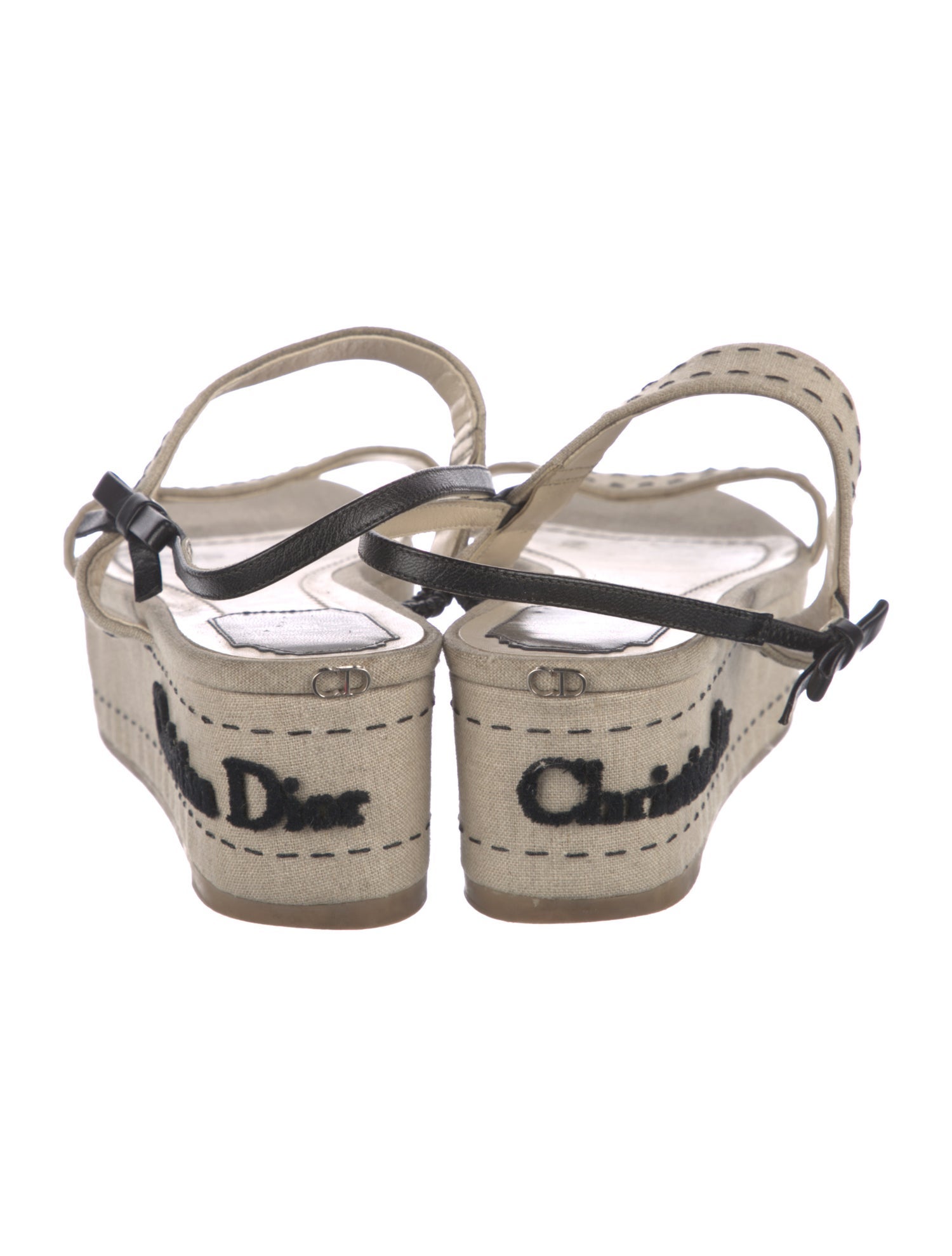 Christian Dior Canvas Striped Espadrilles