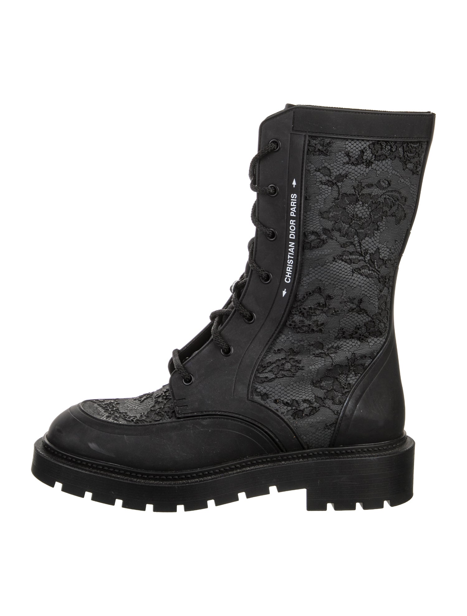 Christian Dior Leather Combat Boots
