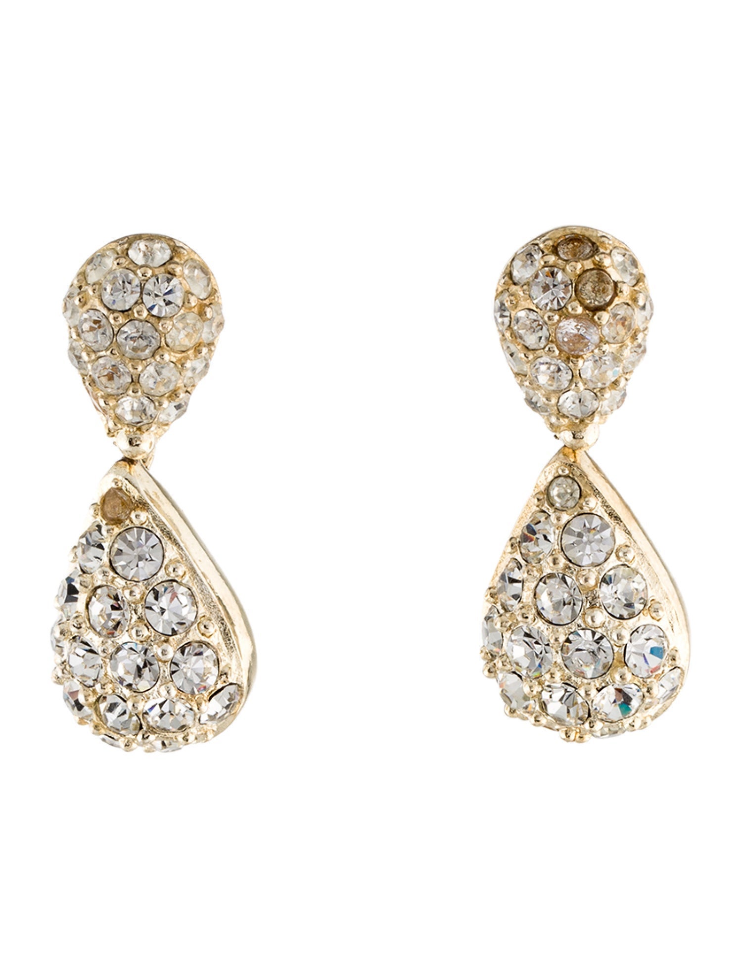 Christian Dior Vintage Crystal Drop Earrings
