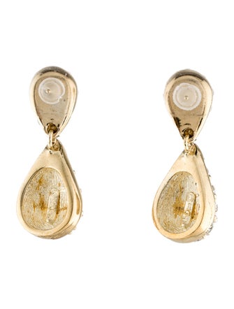 Christian Dior Vintage Crystal Drop Earrings