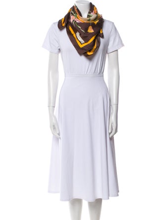 Christian Dior Silk Floral Print Scarf