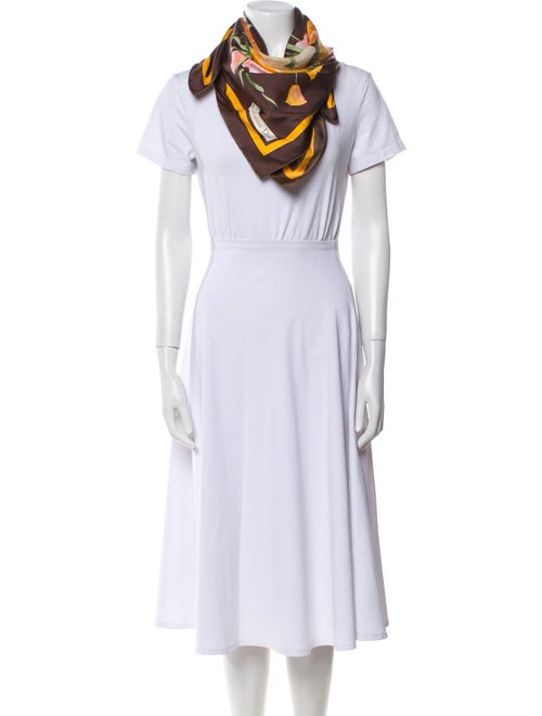 Christian Dior Silk Floral Print Scarf