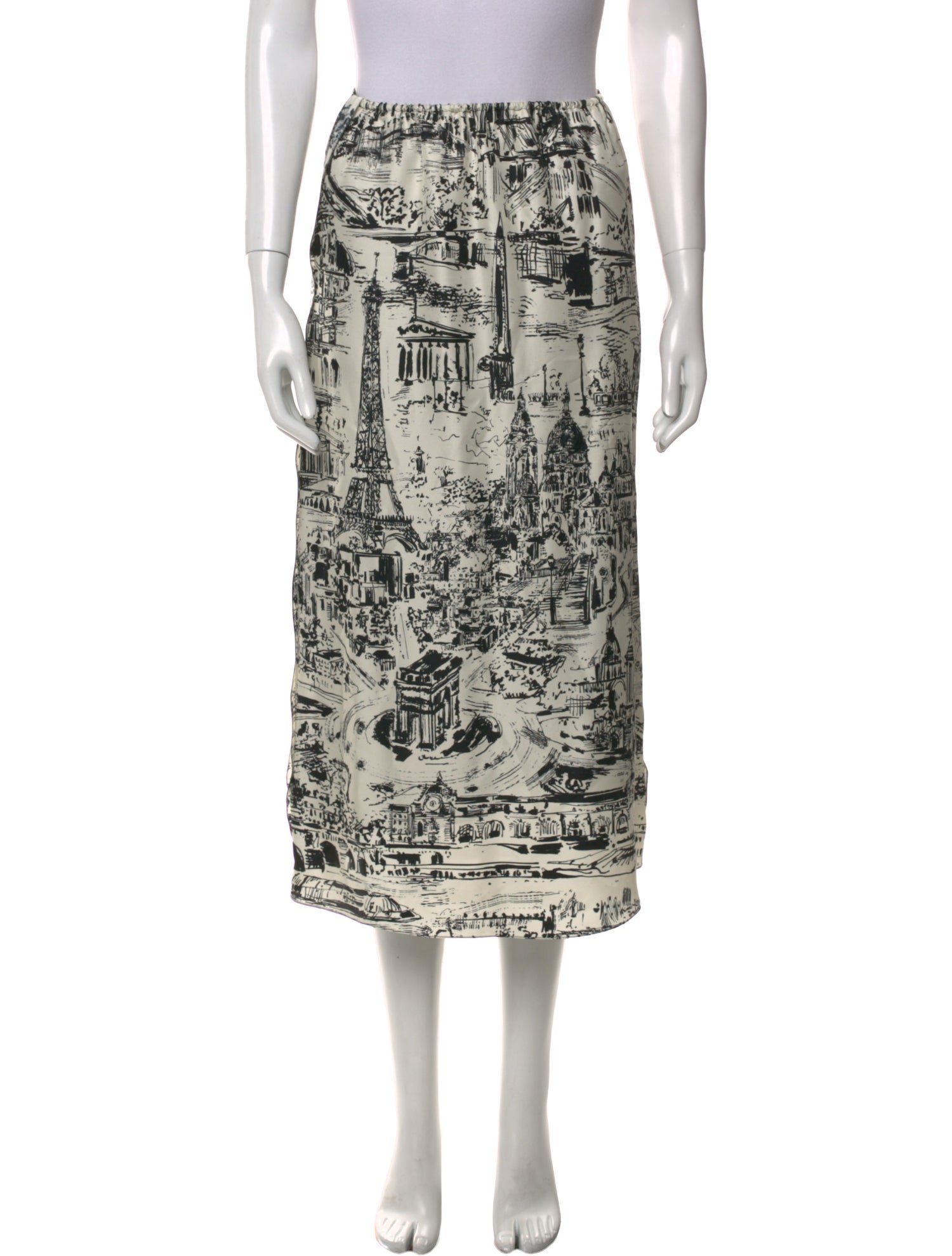 Christian Dior Silk Midi Length Skirt