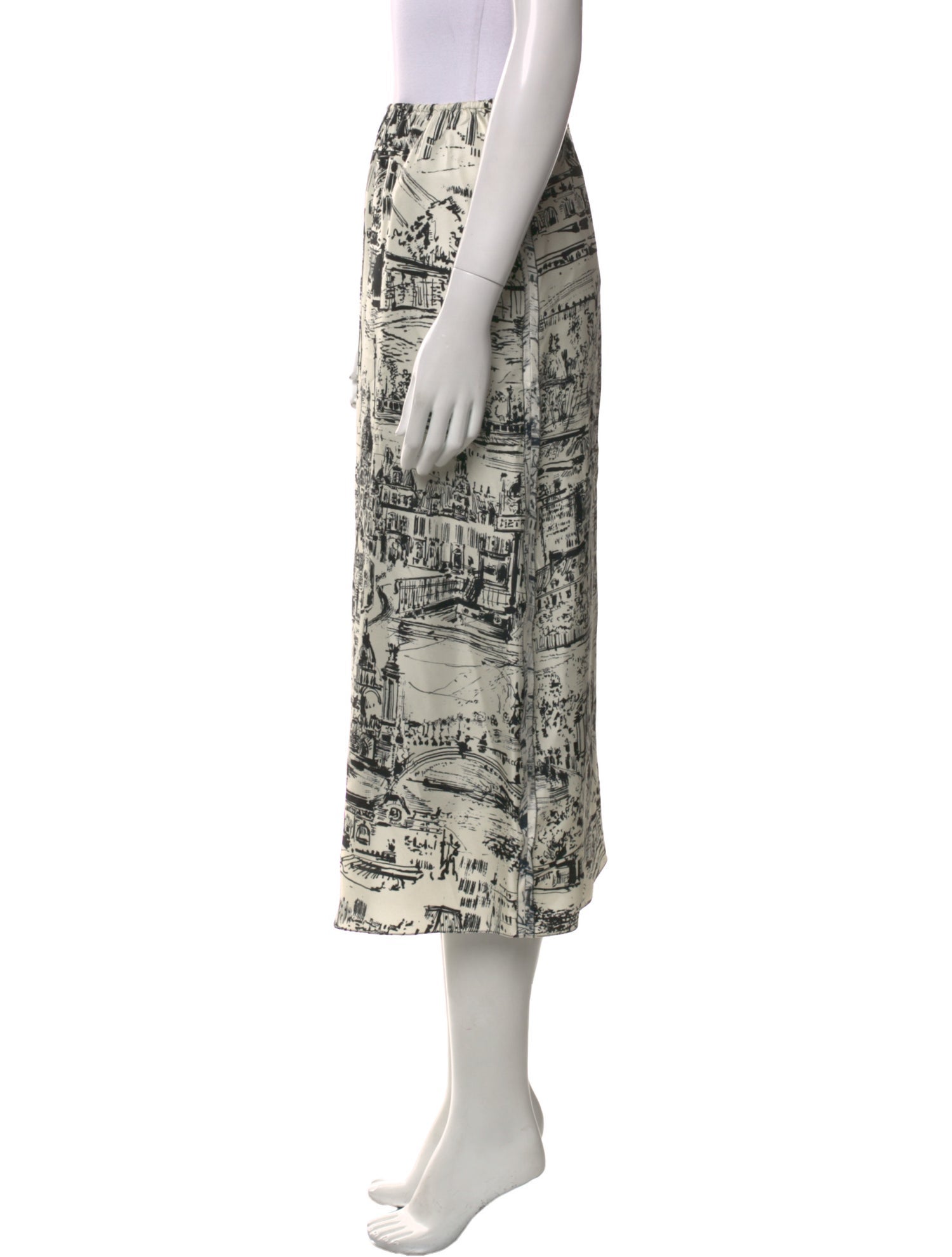 Christian Dior Silk Midi Length Skirt