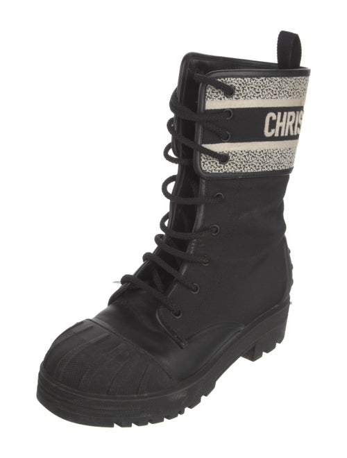 Christian Dior Canvas Patterned Combat Boots