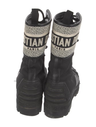 Christian Dior Canvas Patterned Combat Boots